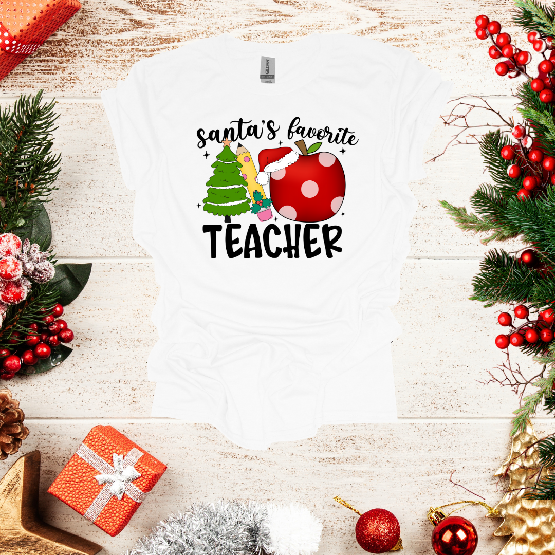 Unisex Santa's Fav Teacher T-Shirt