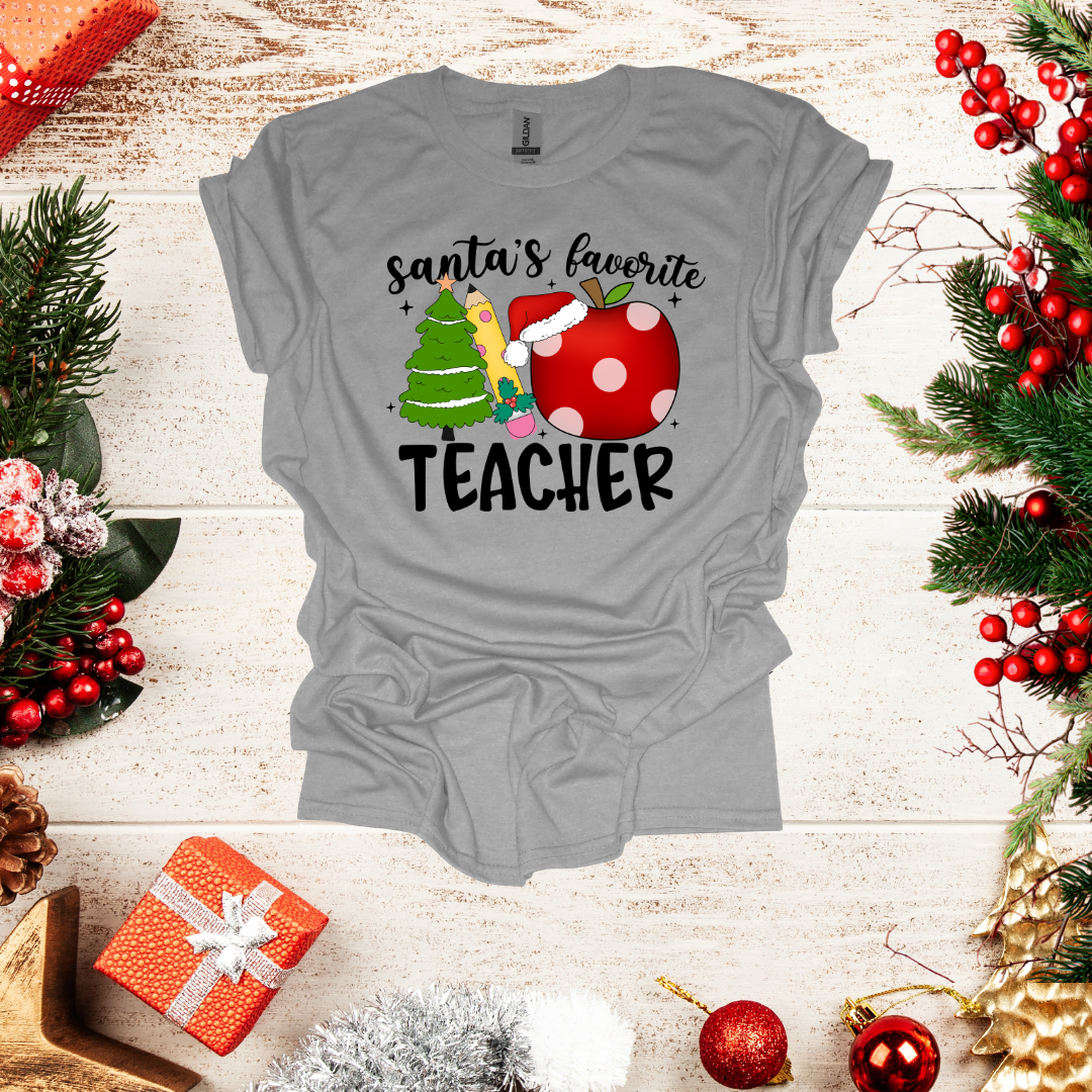 Unisex Santa's Fav Teacher T-Shirt
