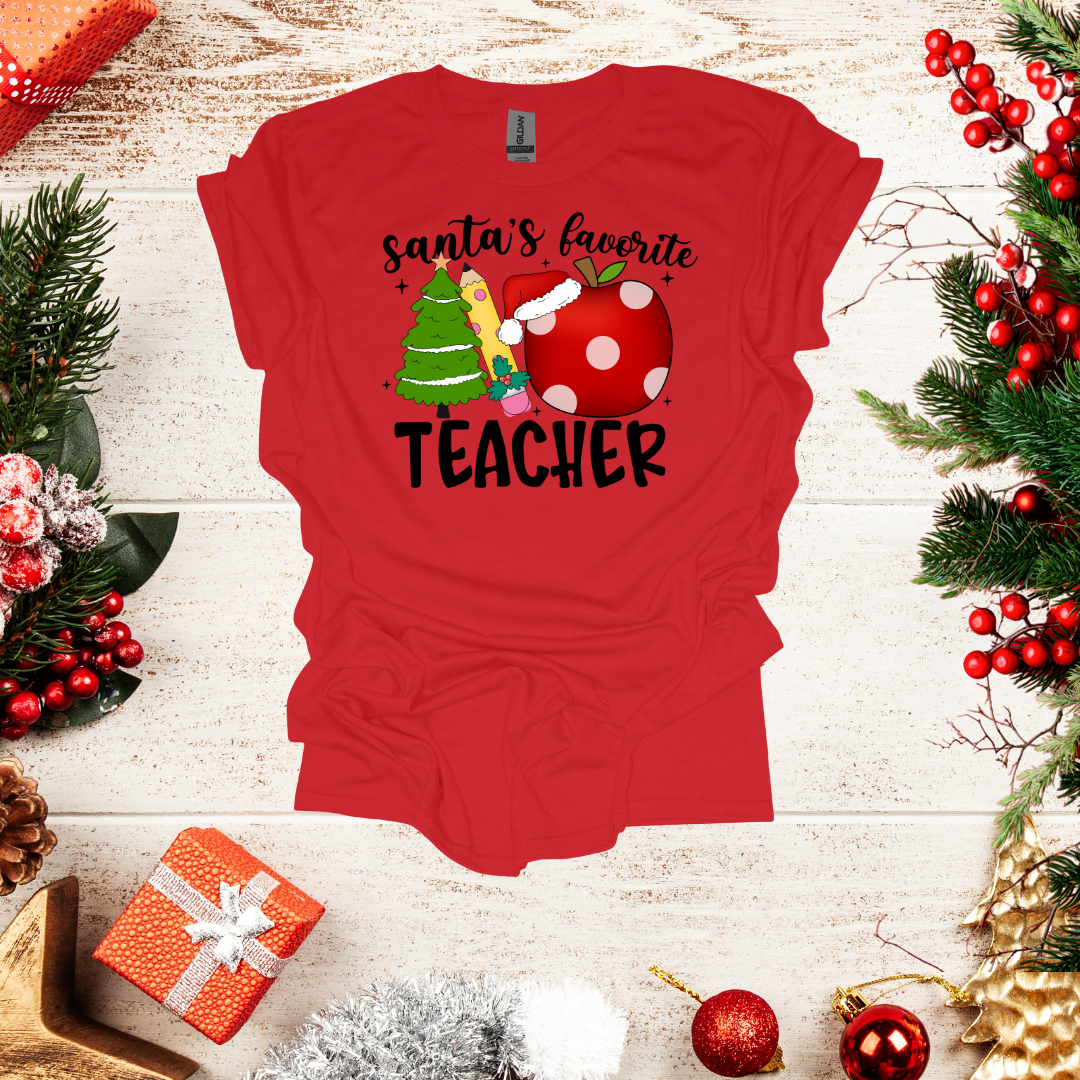 Unisex Santa's Fav Teacher T-Shirt