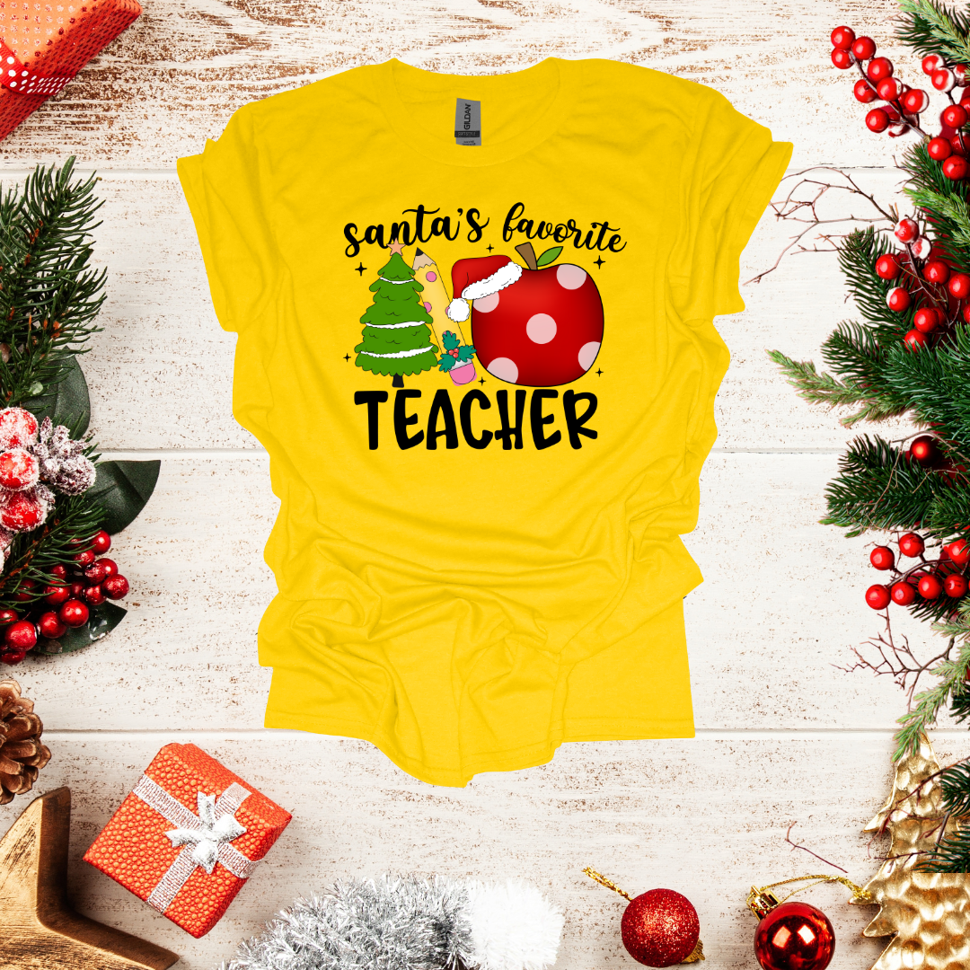 Unisex Santa's Fav Teacher T-Shirt