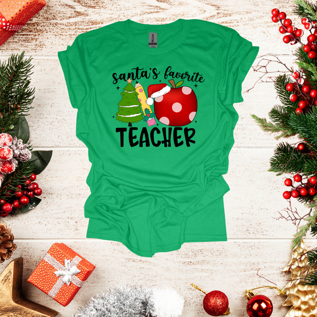Unisex Santa's Fav Teacher T-Shirt