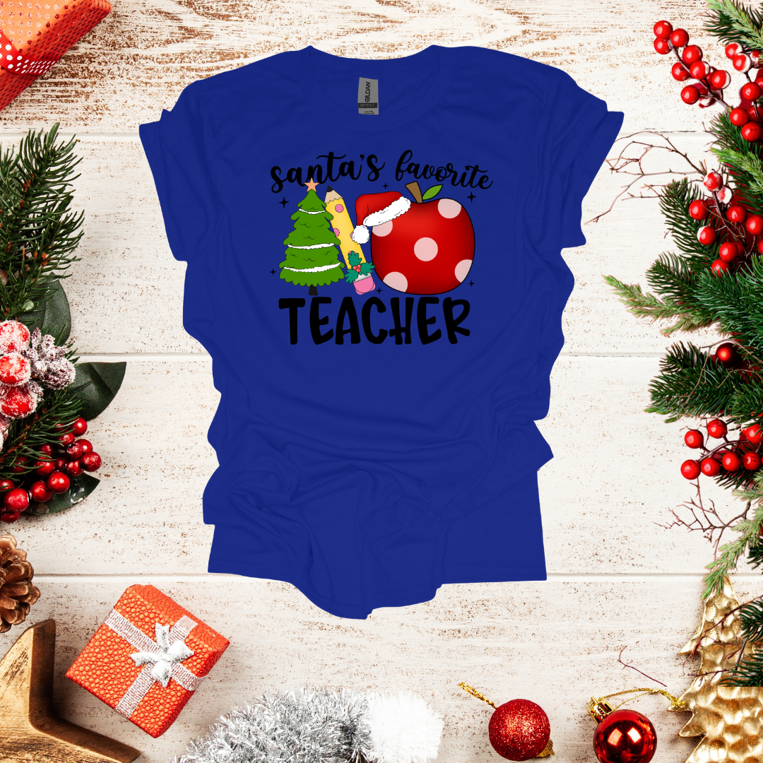 Unisex Santa's Fav Teacher T-Shirt