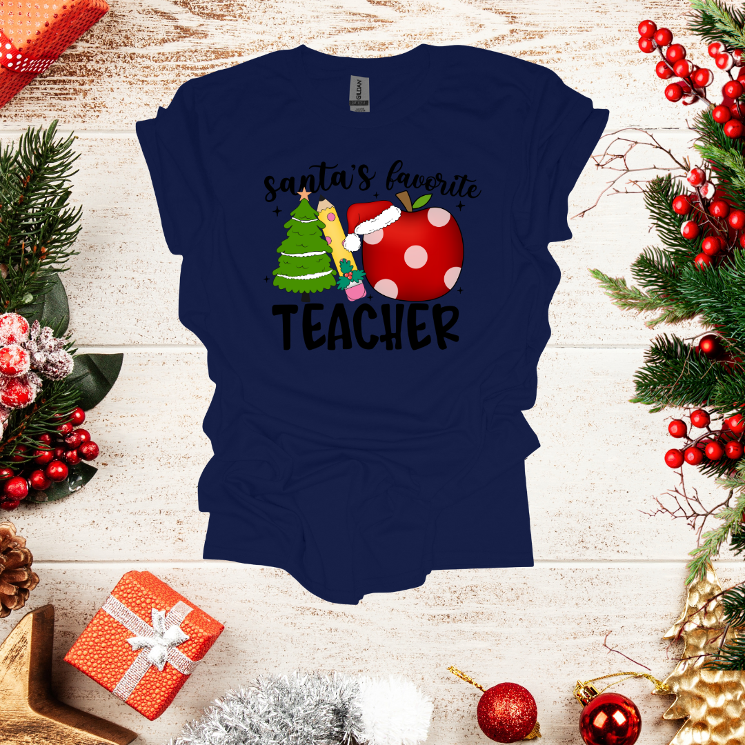 Unisex Santa's Fav Teacher T-Shirt