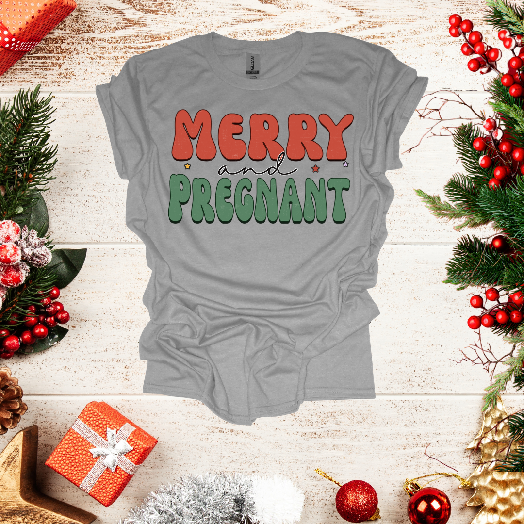 Unisex Merry and Pregnant T-Shirt