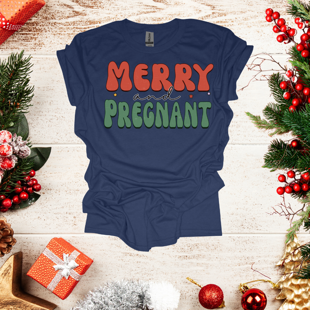 Unisex Merry and Pregnant T-Shirt