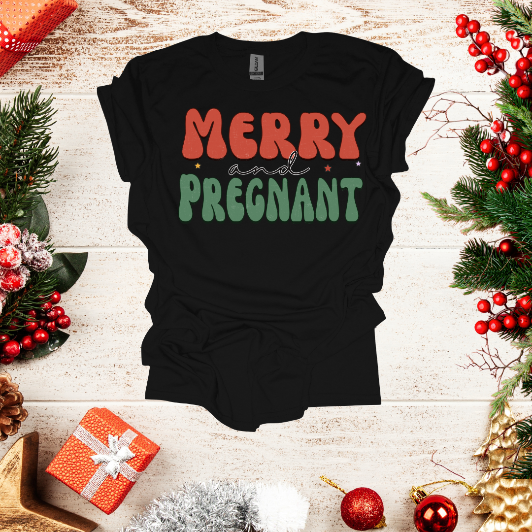 Unisex Merry and Pregnant T-Shirt