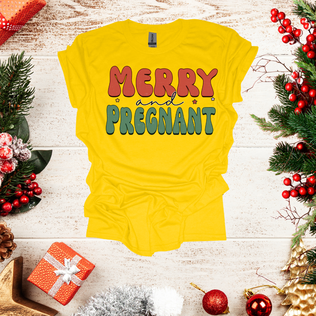 Unisex Merry and Pregnant T-Shirt