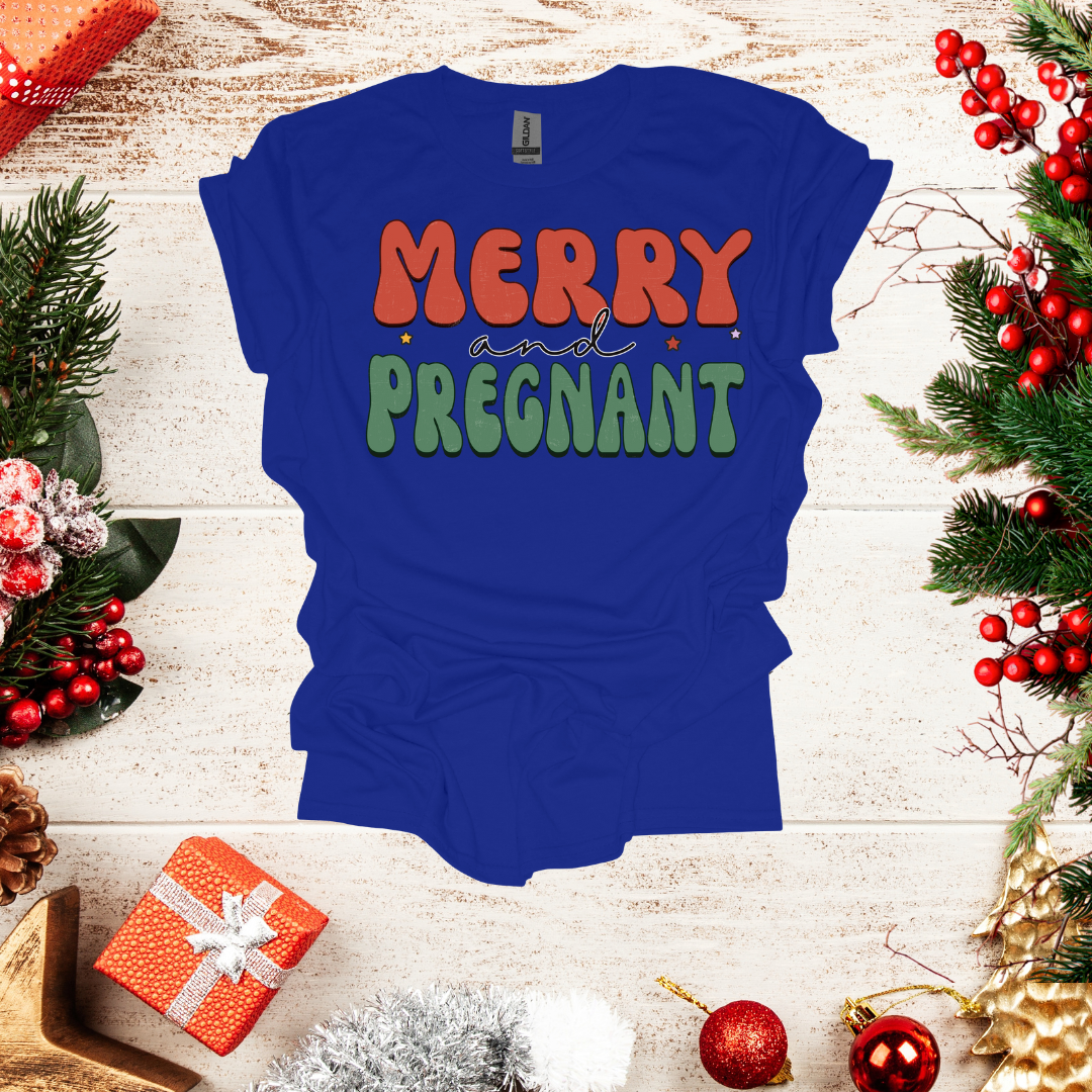 Unisex Merry and Pregnant T-Shirt
