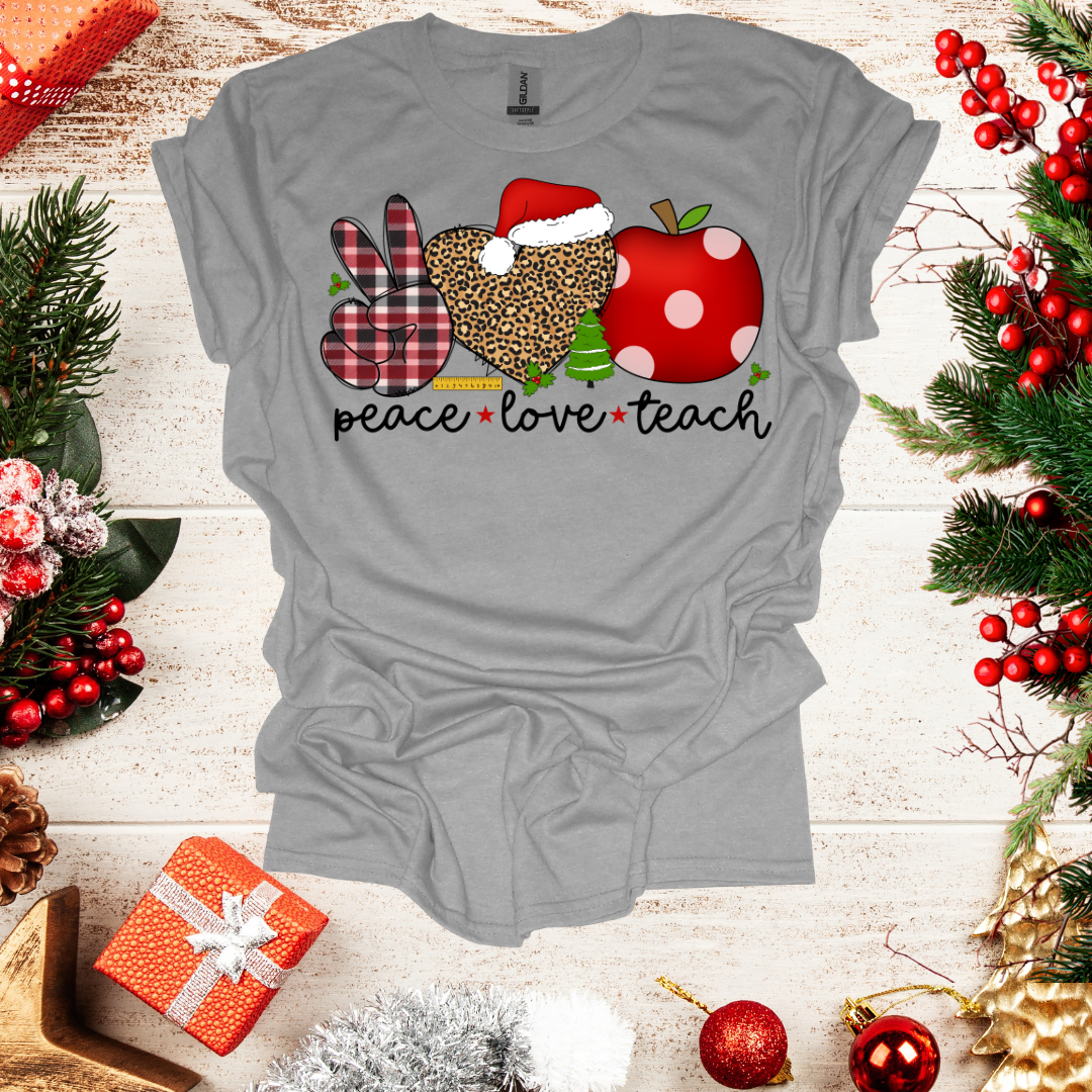 Unisex Peace Love Teach T-Shirt