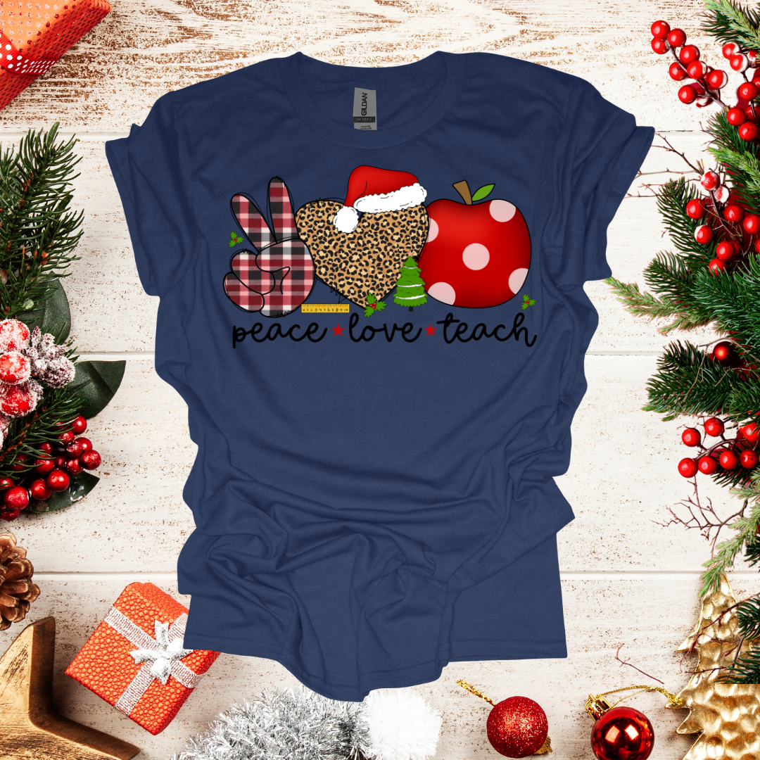 Unisex Peace Love Teach T-Shirt