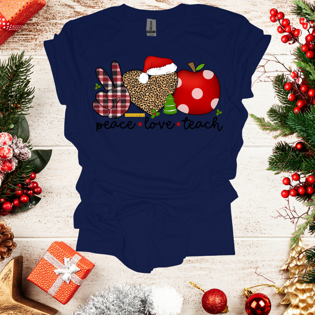 Unisex Peace Love Teach T-Shirt