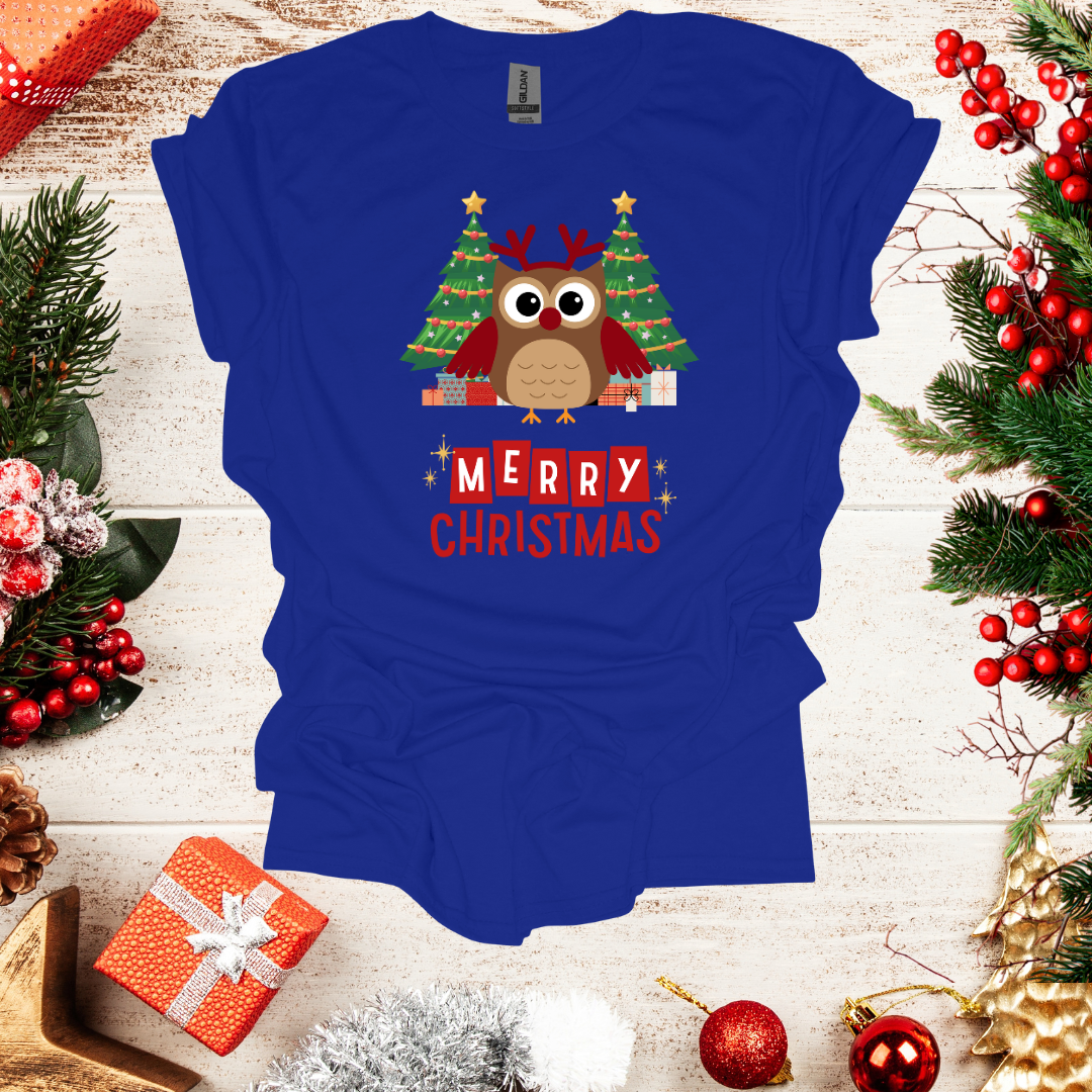 Unisex Owl Christmas T-Shirt