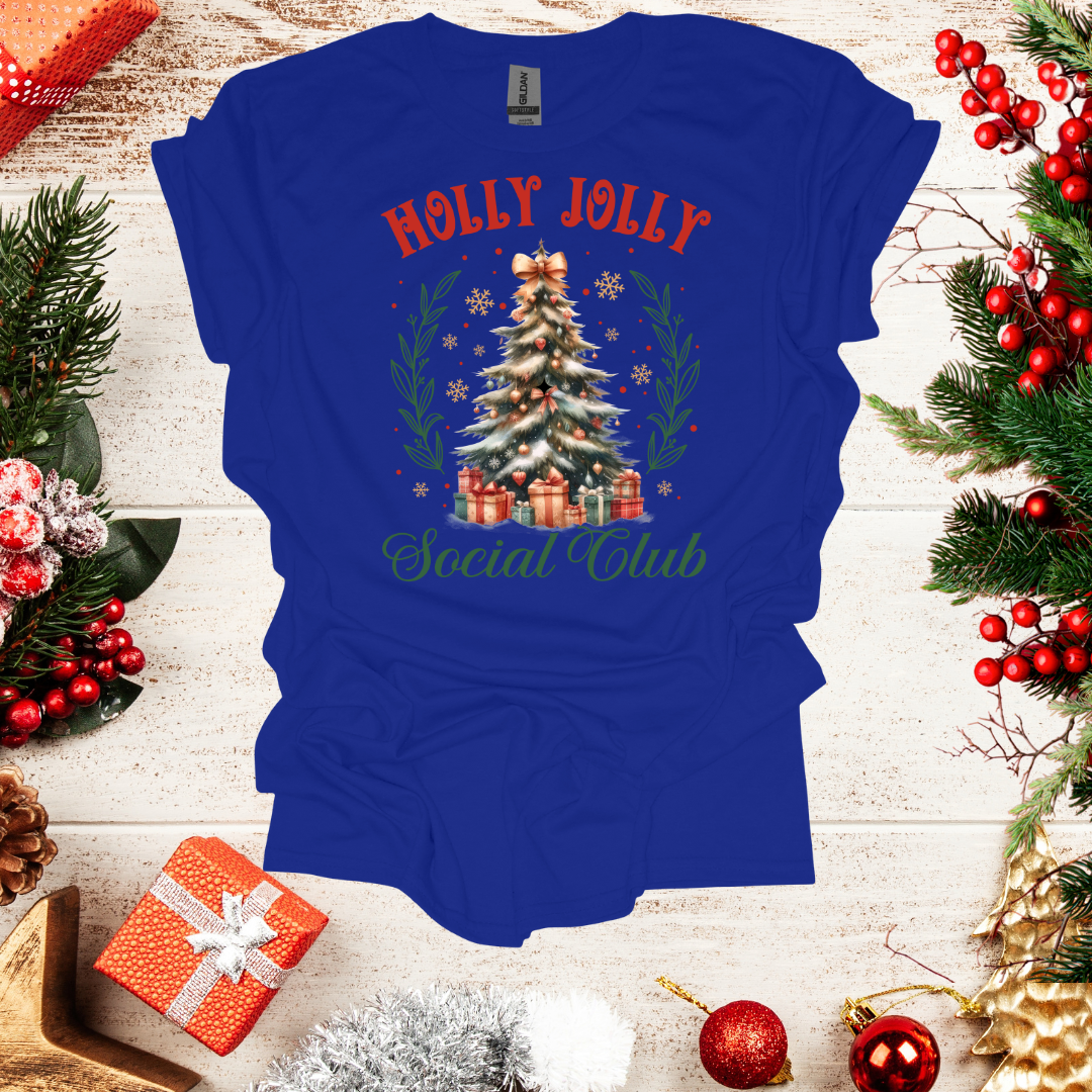 Unisex Holly Jolly Social Club T-Shirt