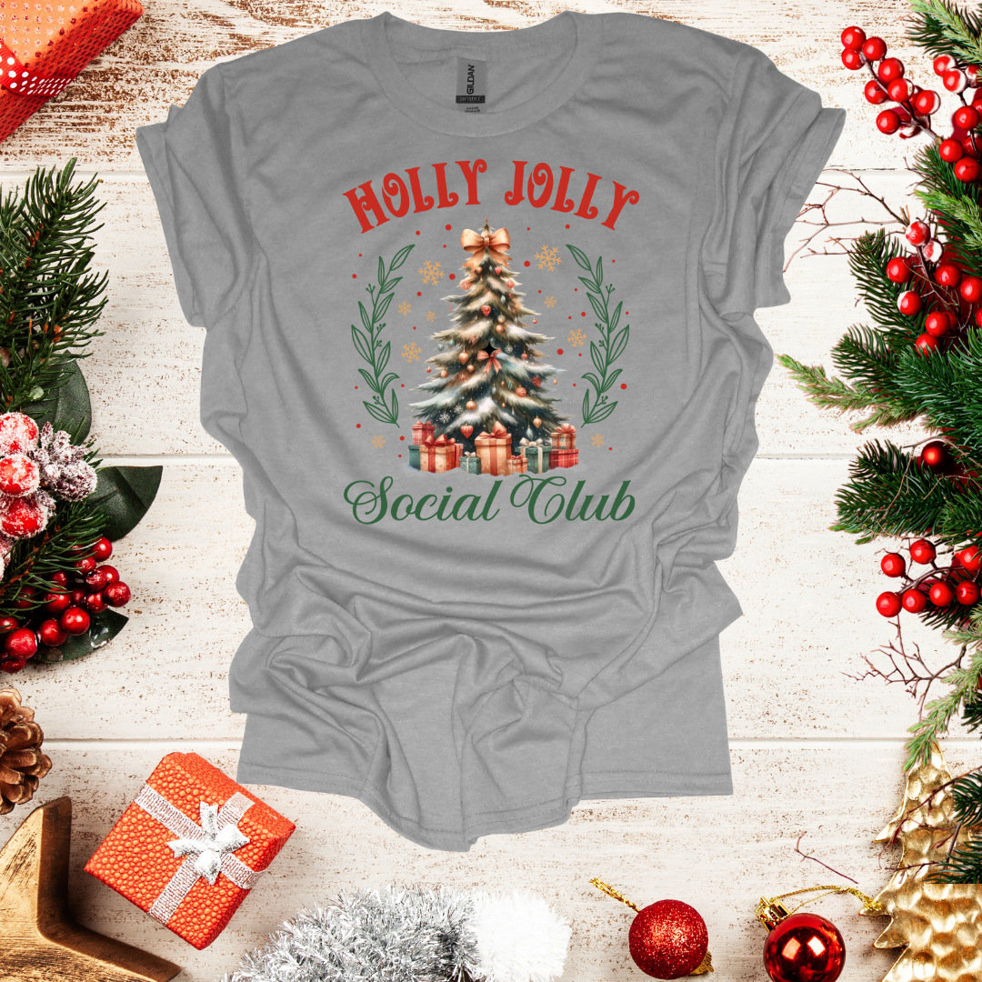 Unisex Holly Jolly Social Club T-Shirt