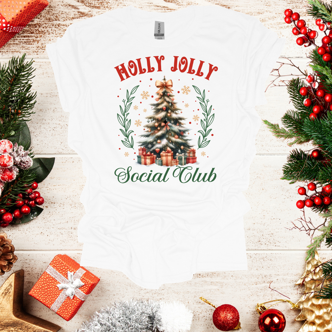 Unisex Holly Jolly Social Club T-Shirt
