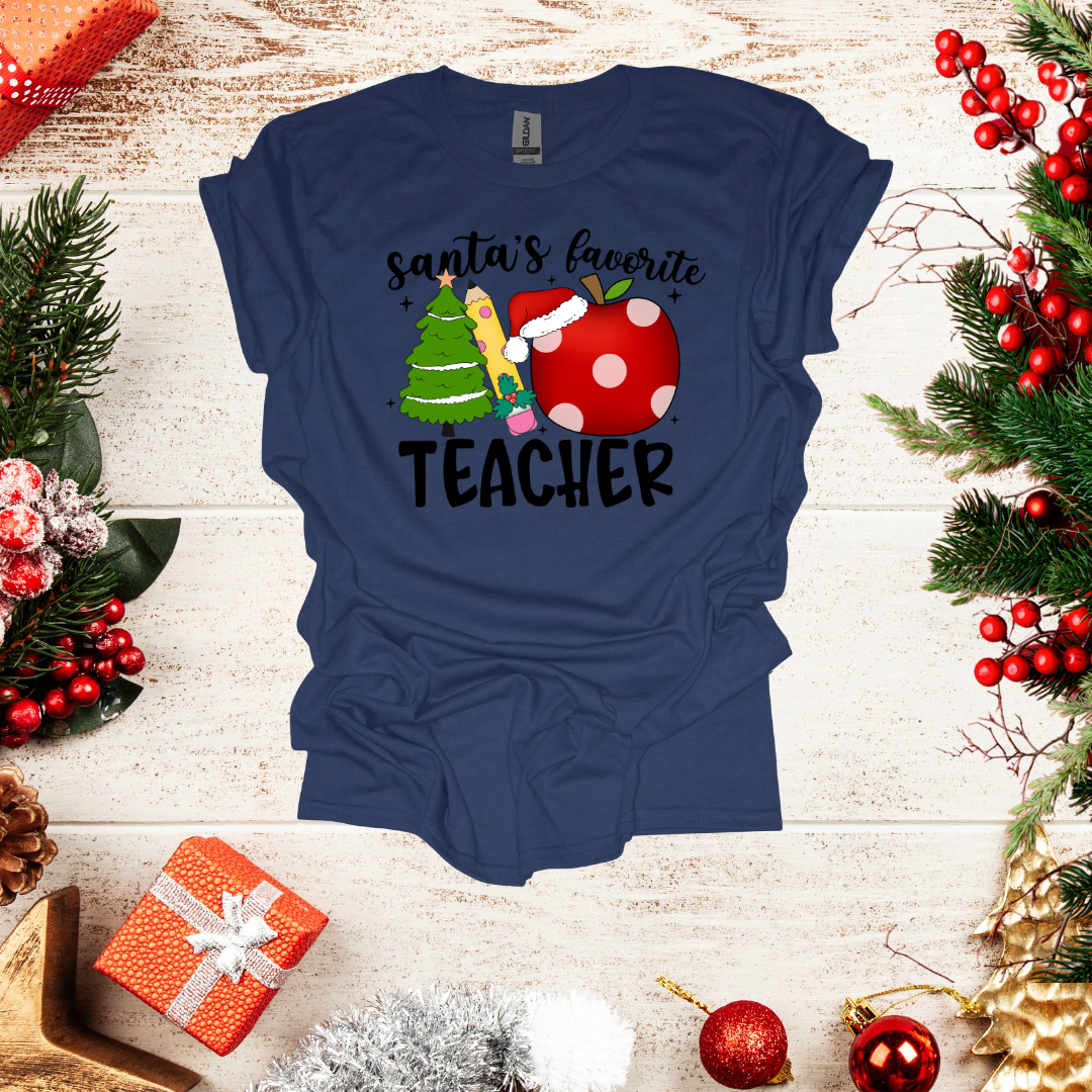 Unisex Santa's Fav Teacher T-Shirt