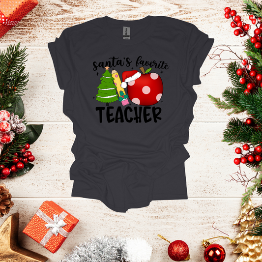 Unisex Santa's Fav Teacher T-Shirt