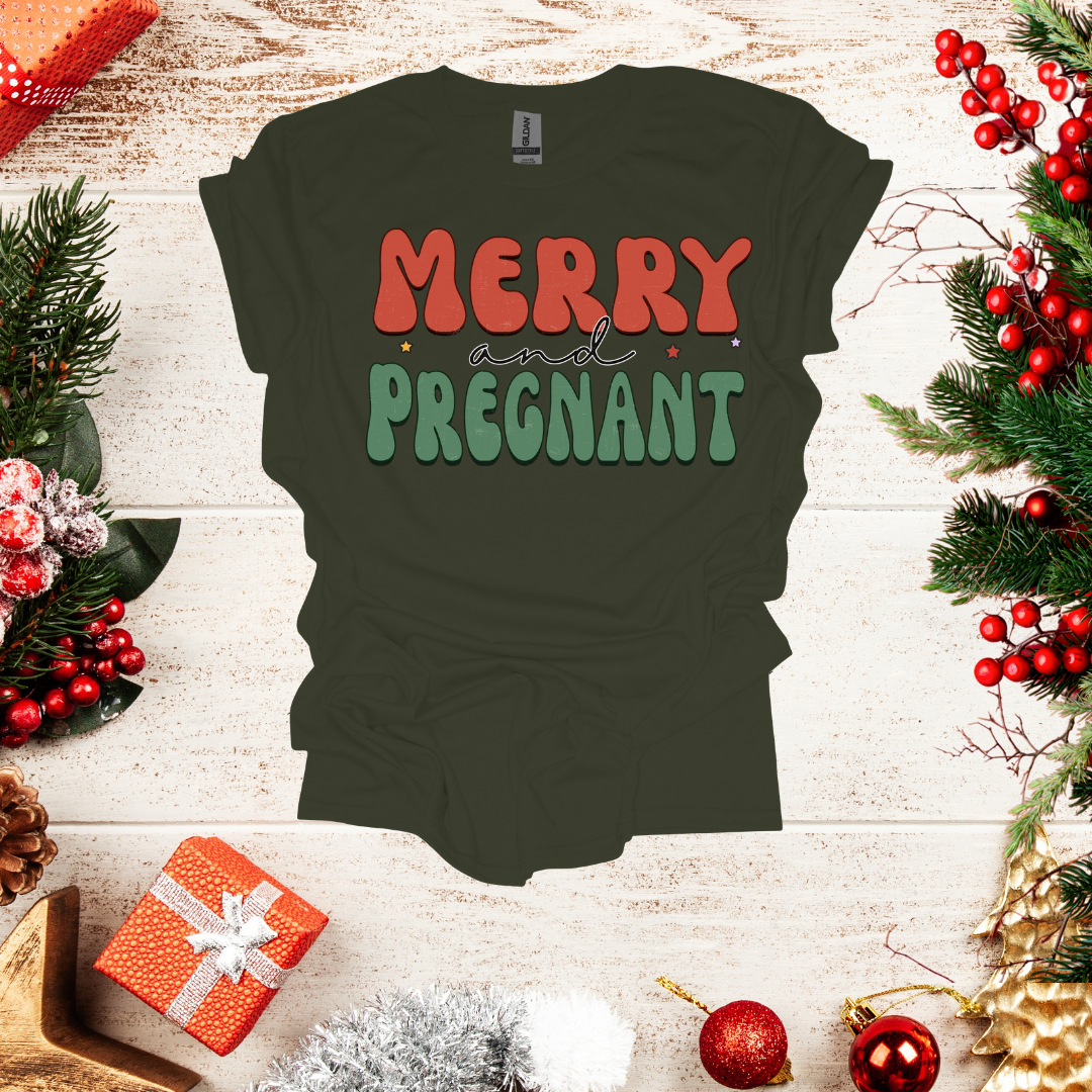 Unisex Merry and Pregnant T-Shirt
