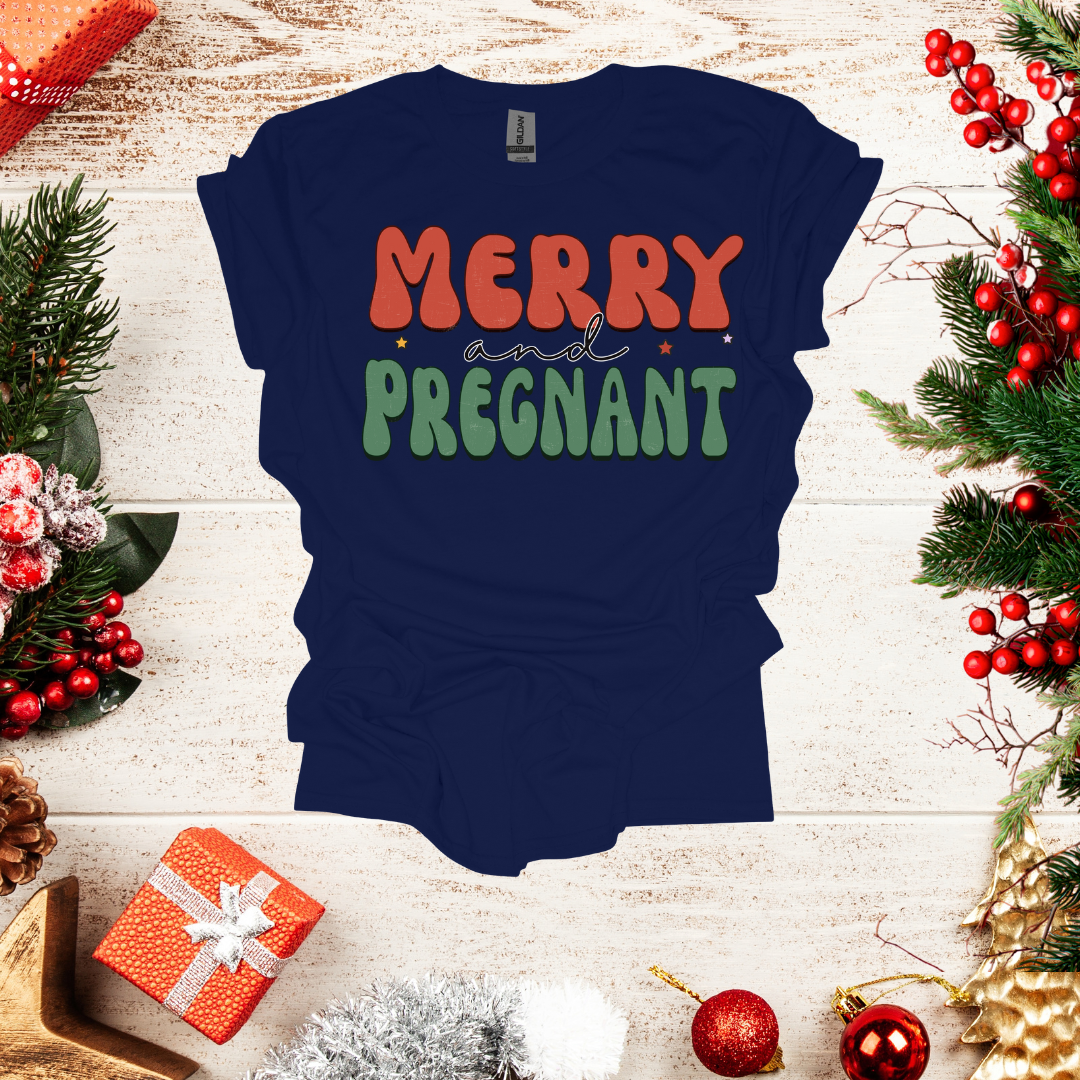 Unisex Merry and Pregnant T-Shirt