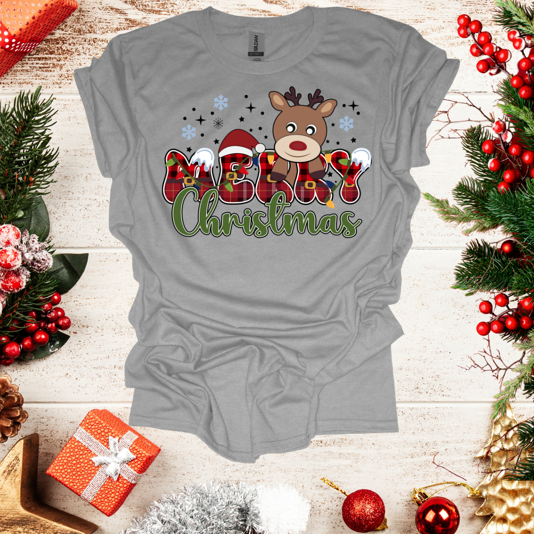 Unisex Raindeer Merry Christmas T-Shirt