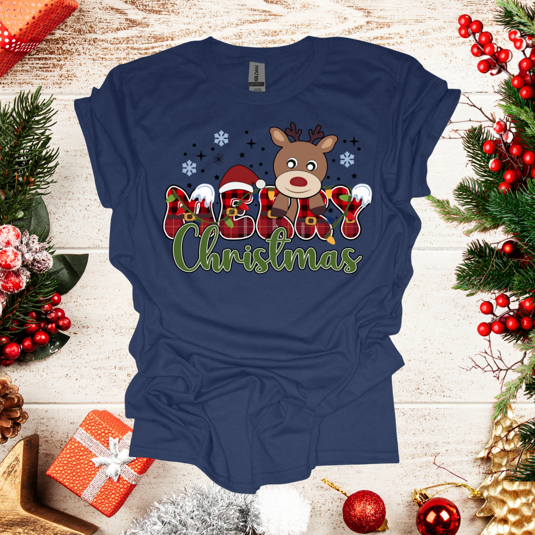 Unisex Raindeer Merry Christmas T-Shirt