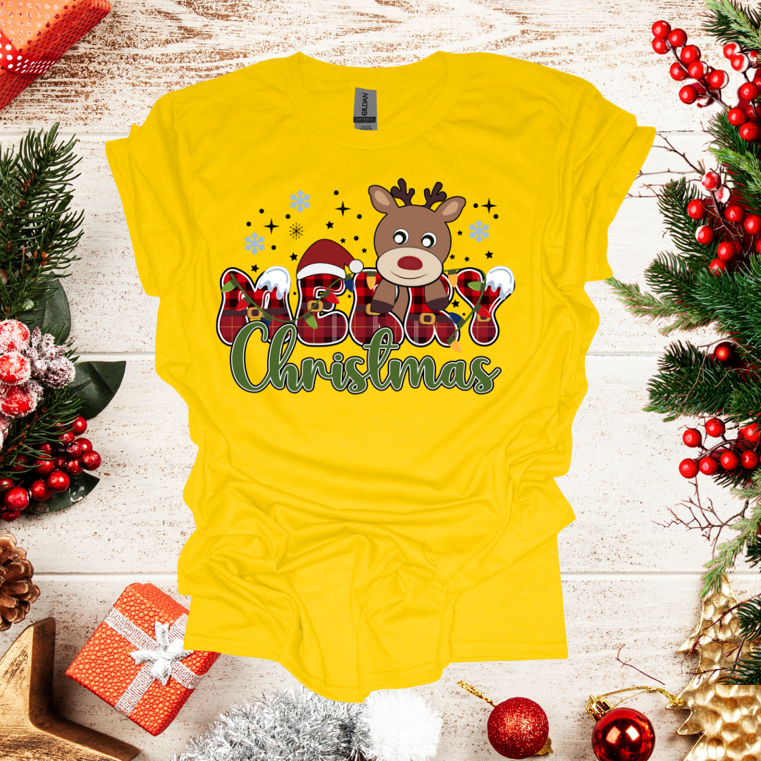 Unisex Raindeer Merry Christmas T-Shirt