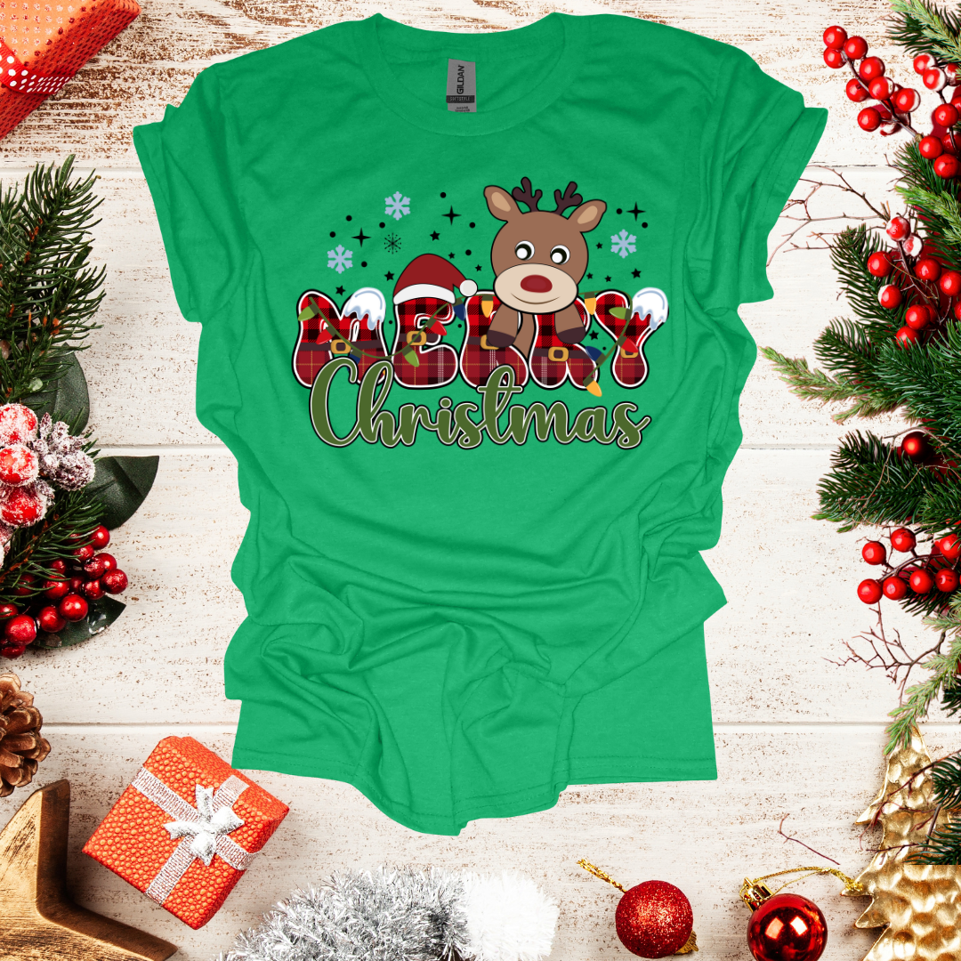 Unisex Raindeer Merry Christmas T-Shirt