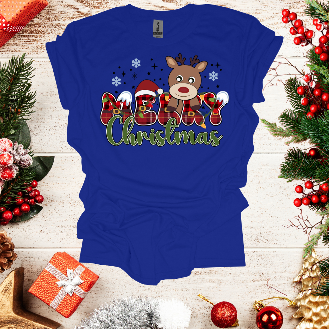 Unisex Raindeer Merry Christmas T-Shirt