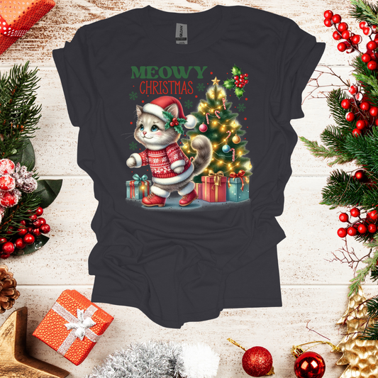 Unisex Meowy Christmas T-Shirt