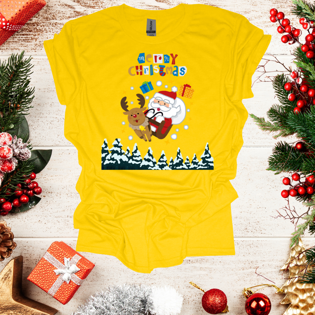 Unisex Santa on Sledge T-Shirt
