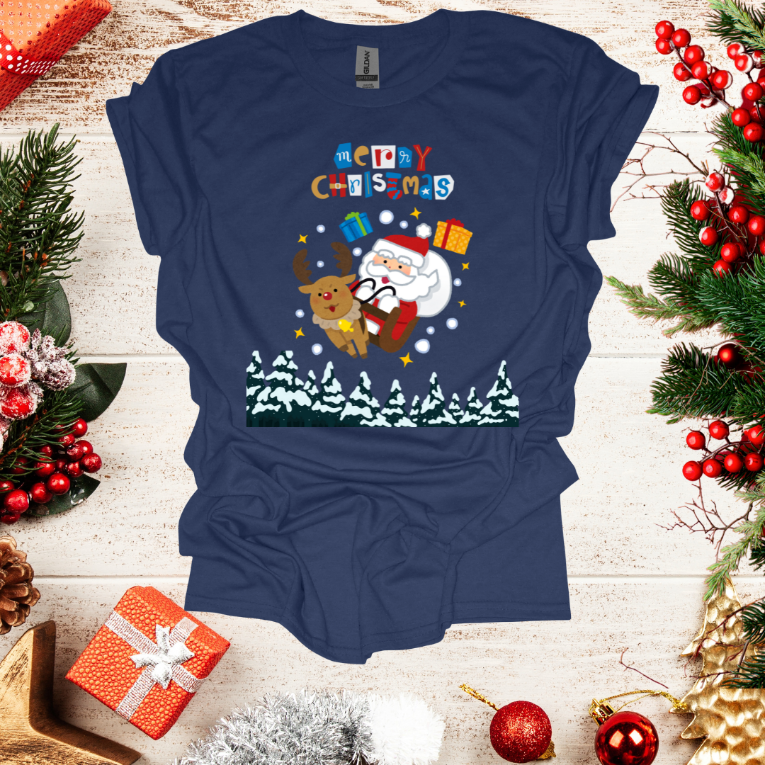 Unisex Santa on Sledge T-Shirt